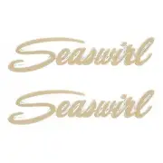 Seaswirl Boat Logo Decals 26057141 | 3 1/2 x 1 Inch Gold (Pair)
