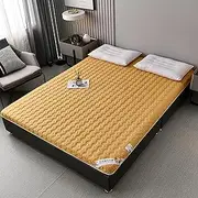 Japanese Floor Futon Mattress Queen Size, Washed Soybean Fiber Mattress Folding Tatami Mat Sleeping Pad Mattress for Student Dormitory Bunk Beds(Brown,90x200cm/36x79in)