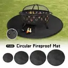 Multi-functional Round Fireproof Mat Outdoor Liquid Silicone Coated Fire Pit Mat