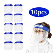 10PCS Safety Full Face Shield Reusable Washable Protection Face Mask Anti-Splash