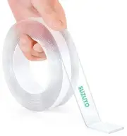 1.18"x9.85Ft Clear Double Sided Adhesive Mounting Tape Reusable Gel Tape