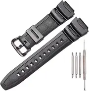 [XBHSW] Resin watch strap Compatible with Casio AE1200WH AE-1300WH F108WH W218H W-219H W-800H Men's Waterproof Rubber Band Replacement Bracelet