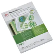 GBC Laminating Pouches A4 2 x 75 Premium Quality Micron Gloss (Pack of 100)