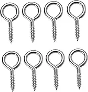 Ergonomic Design 25pcs Sheep's Eye Screws Screw Eye Threaded Hooks Pins for DIY Art Projects