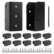 24 Pcs Deck Railing Brackets Connectors 2x4" Brackets Actual 1.5"x3.5" for Fe...