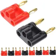 DOITOOL 20 Pack Plated Banana Plugs Speaker Wire Connectors for Audio Equipment Dual Banana Plugs for Speaker Wire
