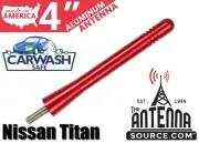 **SHORT** 4" ALUMINUM RED ANTENNA MAST-FITS: 2019-2022 Nissan Titan