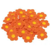 Sew on Patches for Clothes, 32 Pack Flower Patch Embroidered Appliques, Orange