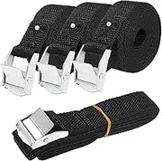 ULTECHNOVO 3pcs Straps for Truck Cords Heavy Duty Cable Straps Ratchet Straps Block S Hooks Seat Cam Straps Winch Strap Pulleys for Rope Car Tape Moving Straps Lifting Straps Moving Tie Black