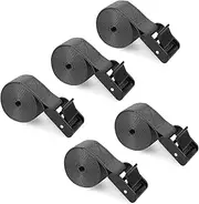 5 Pack Adjustable Tie Down Cinch Straps, 150cm/4.92 Feet Heavy Duty Nylon Lashing Straps with Cam Buckles Packing Straps for Securing Cargo, Motorcycle,Kayak, Surfboard,Trail Cameras