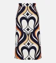 [La DoubleJ] La DoubleJ Baia Jive cotton midi skirt UK 10 multicoloured