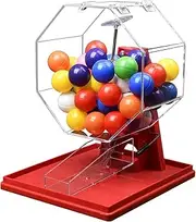Bingo Lottery Machine, Manual Bingo Cage Game Set, Bar KTV Family Outdoor Party Lottery Machine, Holds 50 Balls, for Large Group Games C