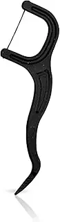 Straw Wheat Floss Picks (100, Charcoal)