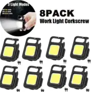 LED Working Light USB Rechargeable Mini Flashlight Portable Bright Pocket Clip