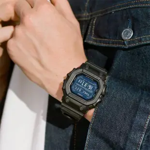 【CASIO 卡西歐】G-SHOCK 經典軍事風情侶手錶 對錶(GX-56BB-1+DW-5600MS-1)