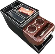 Arm Storage Box for Dodge for Caravan 01-07 Car Interior Front Armrest Box USB Cup Holder Atmosphere Light Armrest Storage Box(No Wireless Charge 2)