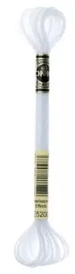 DMC Mouline LIght Effects Embroidery Floss - Color E5200 Pearlescent White Light