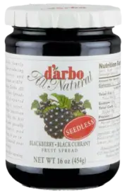D'Arbo Blackberry-Black Currant Fruit spread (Seedless) 16oz/454g