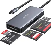 USB C SD Card Reader,5- in-1 Aluminum Thunderbolt 3 Memory Card Reader for CF...