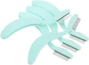 BIUDECO Sturdy Metal Eyelash Separator Eyebrow Comb Set 5pcs Lash Separator Tool Travel Eyelash Brush Mascara Comb