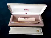New Cross Ball Point Pen 1/20 -10K Gold Filled USA w/Case tested good Free S/H