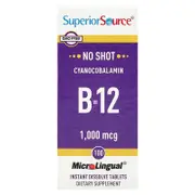 Superior Source, Cyanocobalamin B12, 1,000 mcg, 100 MicroLingual® Instant Dissolve Tablets