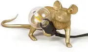 Modern Resin Mouse Lamp Table Lights,Mouse Shape Creative Desk Lamps Bedside Gift Decoration Bedroom Study Room Living Room Decor (Lie Down)