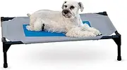 K & H Pet Coolin' Pet Cot Elevated Pet Bed, Grey/Blue Large