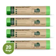 Ecopack 140L Compostable Wheelie Bin Bags Bundle (4 Rolls/20 Bags)