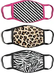 ABG Accessories Women's 3-Pack Adult Fashionable Germ Protection, Reusable Fabric Face Mask, B087Z6KPZN