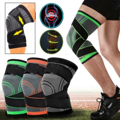 3D Knee Sleeve Compression Brace Support Strap Sport Joint Pain Arthritis Relief