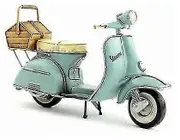 1:12 Vespa Model Pink Blue Vintage 1955 Italy Old Car Metal Toy 2 Wheels Motorcycle Model Motor For Kids Toys Gifts Free
