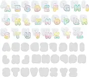 Resin Molds Silicone Set,Large and Slim Pack of 52 Reversed Alphabet Silicone Molds A to Z for Crafting Quicksand Shake,Epoxy Molds for DIY Crystal Letter Art Crafts,Party Home Decor