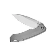 QSP Knives Woodpecker Frame Lock 116-A-II Knife M390 & Gray Titanium