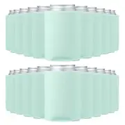 50Pcs 10oz Blank Beer Can Cooler Sleeves Bulk Collapsible Bottles Mint Green