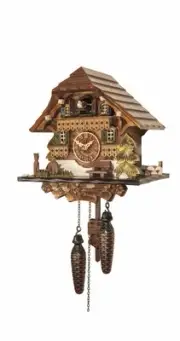 Quartz Cuckoo Clock Black forest house EN 432 Q NEW