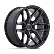 18x9 Fuel Off-Road Flux Gloss Black Brushed Face W/ Gray Tint Wheel 6x4.5 (20mm)