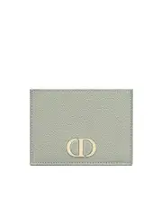 Dior 30 Montaigne Card Holder Gray Grained Calfskin