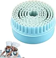 Cutter Set | PP Round Cookie Cutter- Food-Grade | Double Sided Cookie Cutters in Graduated Sizes Shape Molds for Pastries Doughs Doughnuts Astray