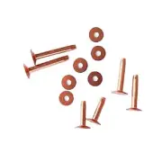 #9 Solid Copper Rivets W/Burrs 1/2"-5/8"-3/4"-1"- 1-1/4" makes 10 complete sets