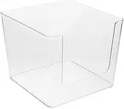DIYEAH Book Storage Organizer Box Transparent Sundry Container for Home Office Practical Storage for Books Cosmetics Clothes More Neat Orderly Design