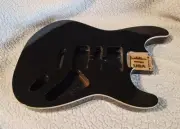 2025 Mirror Black , USA Double bound Alder body.Fits a ST style neck. ( Blem )