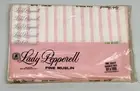 Vtg Lady Pepperell Double Size Flat Sheet Pink Stripe Fine Muslin Cottagecore