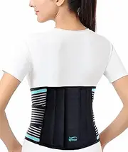 TYNOR Lumbar Support Belt Adjustable Lower Back Brace, Breathable Lumbar Support Brace for Men & Women, Herniated Disc, Sciatica, Back Pain, Heavy Lifting, Workout (Small, Classic Black)