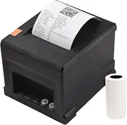 80mm USB+LAN Receipt Printer POS Printer with Auto Cutter Desktop Direct Thermal Printing Compatible with Support ESC/POS for Shipping Business Restaurant Kitchen Supermarket Home Business Retail