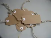 20 RETRO Gift Tags RUSTIC STRING attached TWENTY