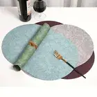 Oval Dining Table Place Mats Anti Slip Table Protective Pads Coaster Household