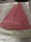 Pottery Barn Classic Vevlvet Tree Skirt red with green trim New with Tag