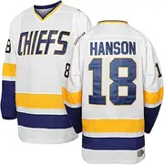 [Wudu] Hanson Brothers Charlestown Chiefs 16 Jack 17 Steve 18 Jeff Slap Shot Movie Hockey Jersey Blue