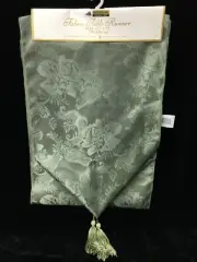 BETTER HOME Table Runner Green 12" x 72" Polyester Tassel